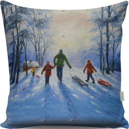 Aberto Design Cojín Multicolor 43 x 43 cm